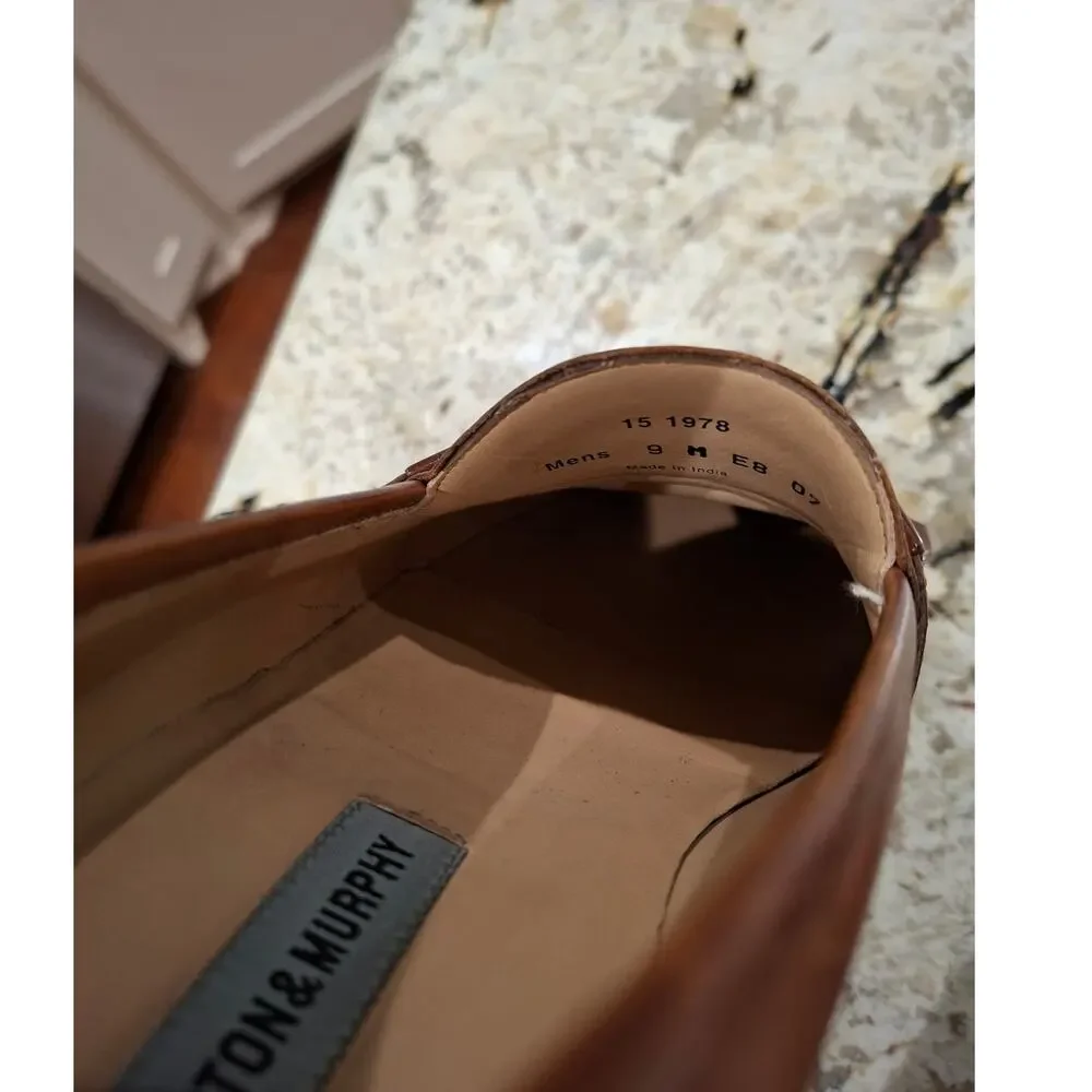 Johnston & Murphy Mens Loafers Tassels Leather Brown Sz 9